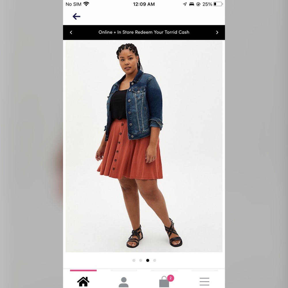 Auburn Super Soft Button Front Mini Skirt